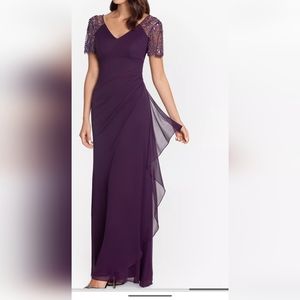 XSCAPE Petite Embellished Chiffon Gown